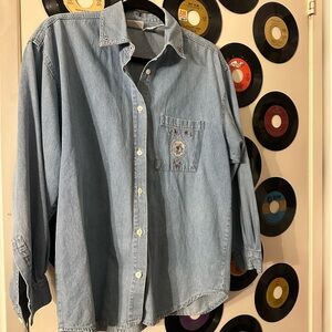 Embroidered Denim Shirt